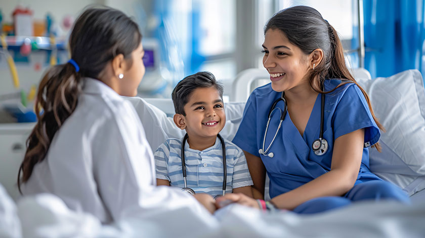 portrait female pediatrician work